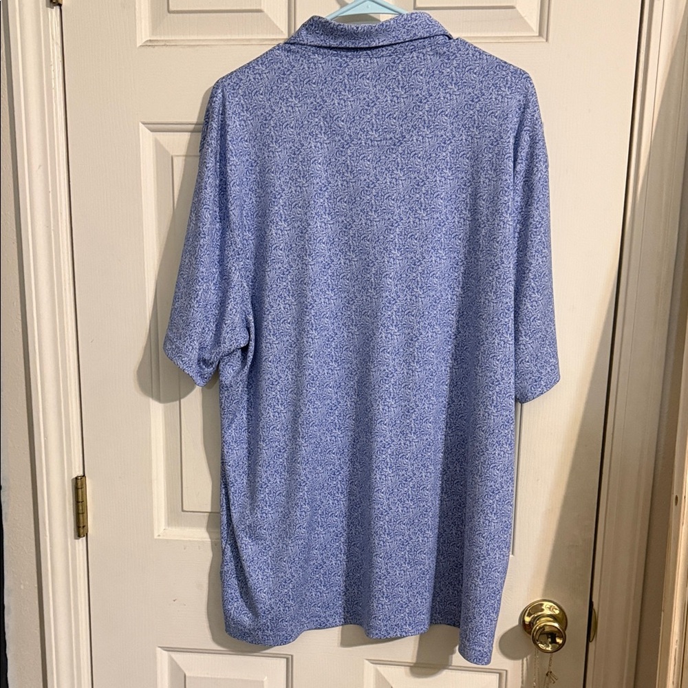 Blue Patterned Men's Shirt - Picture 4 of 4